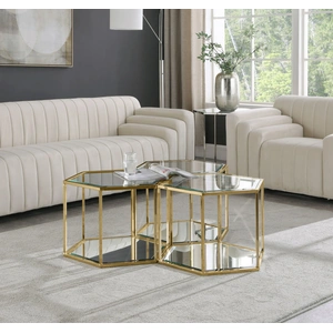 Meridian Furniture Sei 3-Piece Glass Coffee Table