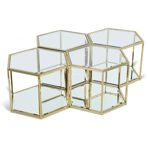 Meridian Furniture Sei 4-Piece Glass Coffee Table