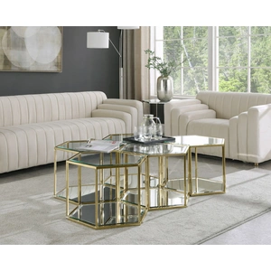 Meridian Furniture Sei 5-Piece Glass Coffee Table