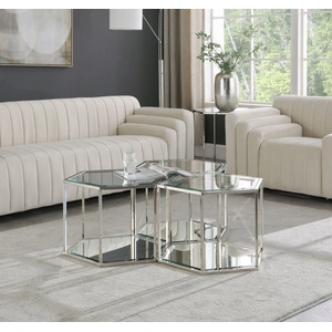 Meridian Furniture Sei 3-Piece Glass Coffee Table