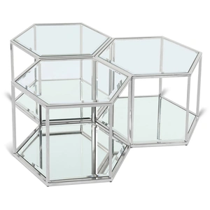 Meridian Furniture Sei 3-Piece Glass Coffee Table