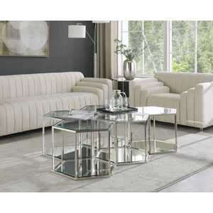 Meridian Furniture Sei 5-Piece Glass Coffee Table