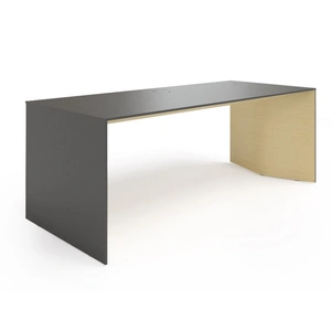 NARBUTAS Move 78.7-inch Executive Fixed Desk w/Built-in Power Socket Block, Grommet & Cover for Power Socket
