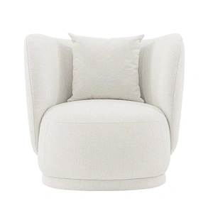 Manhattan Comfort Siri Linen Weave Accent Chair w/Pillows 