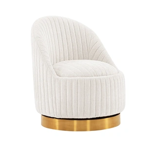 Manhattan Comfort Leela Swivel Chenille Accent Chair 