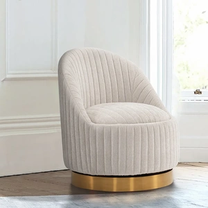 Manhattan Comfort Leela Swivel Chenille Accent Chair 