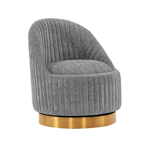 Manhattan Comfort Leela Swivel Chenille Accent Chair 