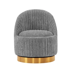 Manhattan Comfort Leela Swivel Chenille Accent Chair 