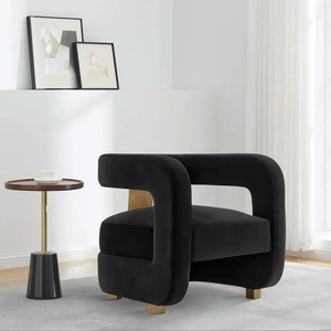 Manhattan Comfort Amirah Velvet  Accent Chair 