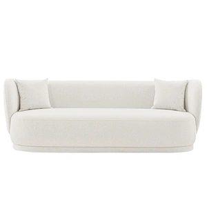 Manhattan Comfort Siri Linen Weave 92.5-inch Sofa w/Pillows 
