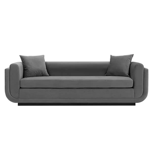 Manhattan Comfort Edmonda Velvet Sofa w/Pillows 