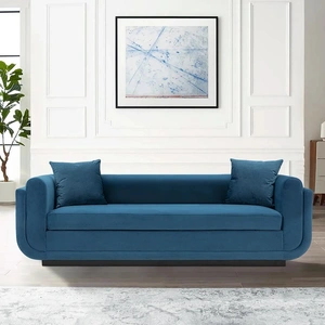 Manhattan Comfort Edmonda Velvet Sofa w/Pillows 