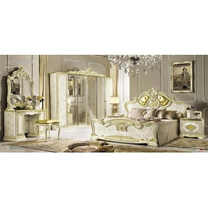 Camelgroup, Italy Leonardo Imbottito Wood Panel Bedroom Set, Beige