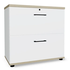 MDD Office Furniture Standard Office Lockable H30.6-inch File Cabinet w/2 Drawers