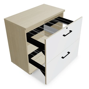 MDD Office Furniture Standard Office Lockable H30.6-inch File Cabinet w/2 Drawers