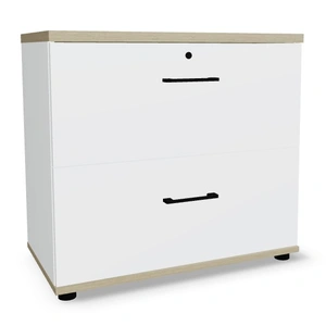 MDD Office Furniture Standard Office Lockable H29.1-inch File Cabinet w/2 Drawers