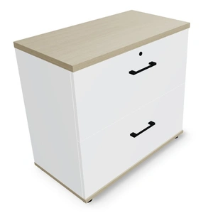 MDD Office Furniture Standard Office Lockable H29.1-inch File Cabinet w/2 Drawers