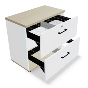 MDD Office Furniture Standard Office Lockable H29.1-inch File Cabinet w/2 Drawers