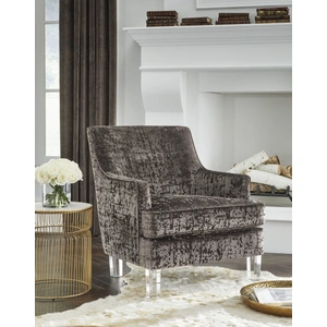 Ashley Furniture Gloriann Polyester Accent Chair in Charcoal