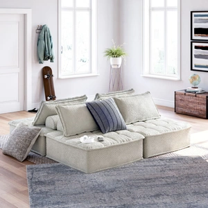 Ashley Furniture Bales Polyester 2-Piece Modular Loveseat, Taupe