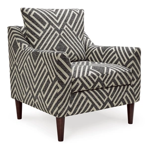 Ashley Furniture Morrilton Next-Gen Nuvella Fabric Accent Chair in Natural/Charcoal