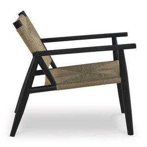 Ashley Furniture Halfmore Wood Accent Chair, Black/Natural