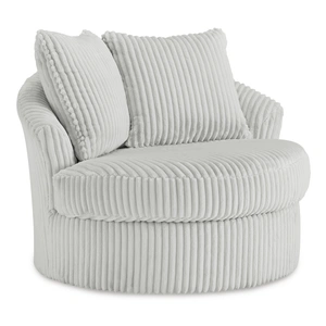 Ashley Furniture Gramwell Polyester/Metal Swivel Accent Chair, Alloy