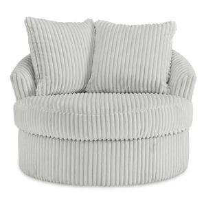 Ashley Furniture Gramwell Polyester/Metal Swivel Accent Chair, Alloy
