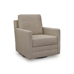 Ashley Furniture Freybourne Next-Gen Nuvella Polyester Swivel Accent Chair in Twill