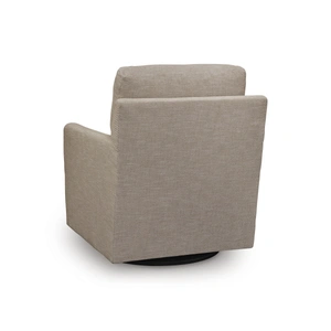 Ashley Furniture Freybourne Next-Gen Nuvella Polyester Swivel Accent Chair in Twill