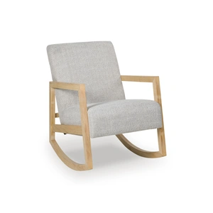Ashley Furniture Wychworth Polyester/Wood Accent Chair, Gray/Natural