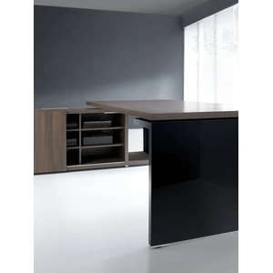MDD Office Furniture Mito Executive Desk Straight w/Leg in Matt Finish & Storage