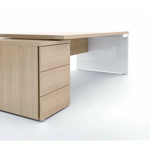MDD Office Furniture Mito Executive Melamine Storage Desk w/Leg in Matt Finish