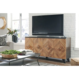 Ashley Furniture Robin Ridge 4-Door Accent Cabinet | Two-Tone Brown Sideboard, Two-tone Brown