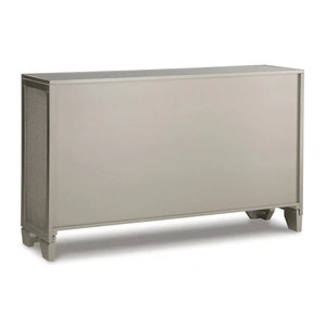 Ashley Furniture Chaseton 3-Door Accent Cabinet | Champagne Glam Storage, Champagne