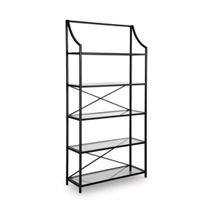 Ashley Furniture Dakerwell Metal/Glass Bookcase, Antique Black