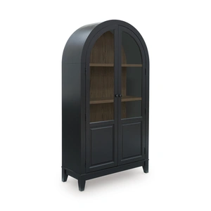 Ashley Furniture Dagandale Arched Wood Accent Cabinet | 2-Door Display