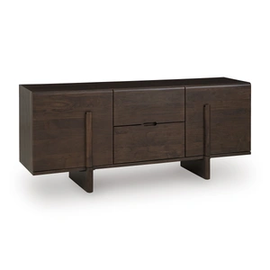 Ashley Furniture Kydler 2-Door & 2-Drawer Wood Accent Cabinet | Brown Storage, Medium Brown