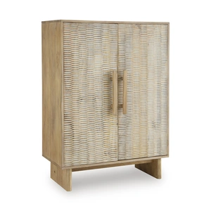 Ashley Furniture Dallinbury Two-Toned Wood Accent Cabinet | White-Wash, Natural/White Wash