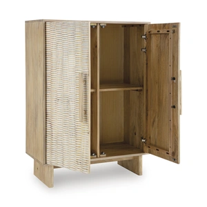 Ashley Furniture Dallinbury Two-Toned Wood Accent Cabinet | White-Wash, Natural/White Wash