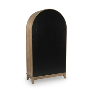 Ashley Furniture Dagandale Arched Accent Cabinet | Two-Toned Wood Display, Natural/Black