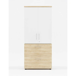 MDD Office Furniture Standard Office Lockable H72.2-inch File Cabinet w/2 Drawers & 2 Doors