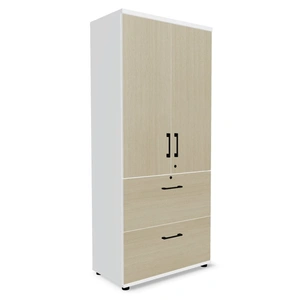 MDD Office Furniture Standard Office Lockable H72.2-inch File Cabinet w/2 Drawers & 2 Doors