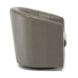 Natuzzi Editions Veronica Fabric/Leather Swivel Chair