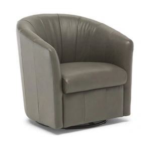 Natuzzi Editions Veronica Fabric/Leather Swivel Chair