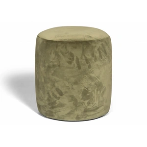 Natuzzi Editions Gaia Fabric/Leather Small Round Ottoman