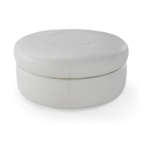 Natuzzi Editions Gaia Round Ottoman With Castors