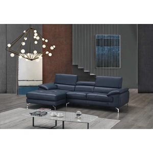 J&M Furniture A973B Italian Leather Mini Sectional Sofa