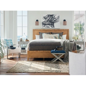 Universal Furniture Wood Bedside Table w/2 Drawers, Boardwalk