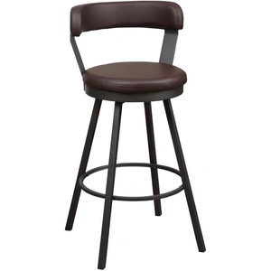 Homelegance Appert Industrial Swivel Pub Height Chair, Brown (Set of 2)